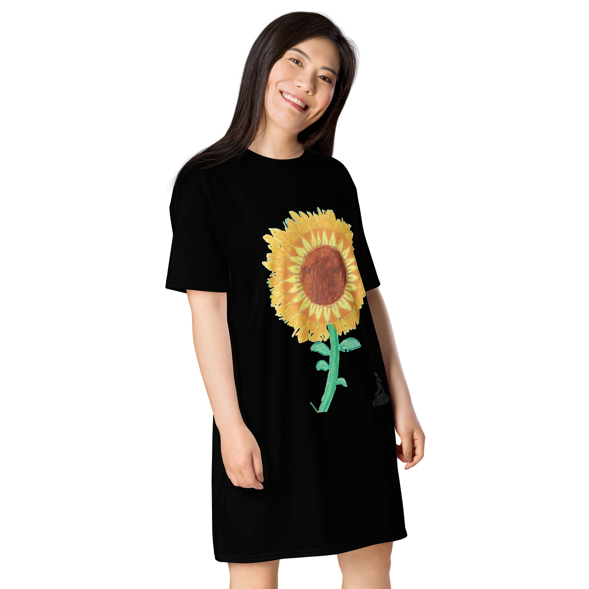 Sunflower Bloom T-Shirt Dress product image (4)