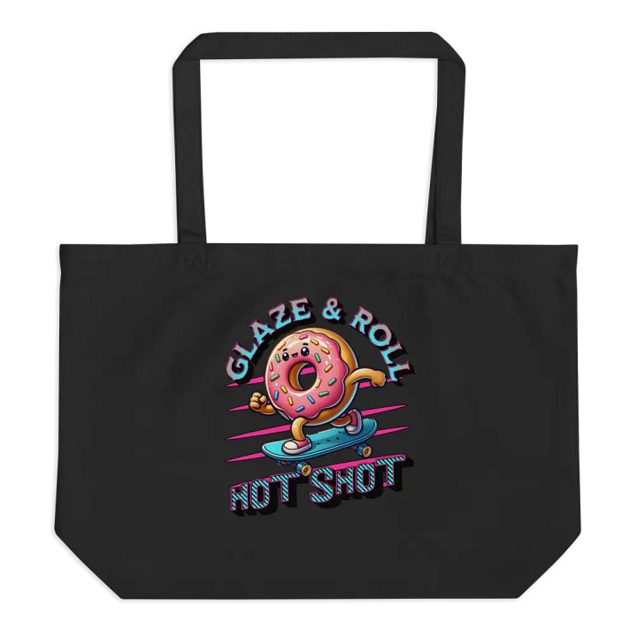 Glaze And Roll Hot Shot Skateboard Doughnut Tote product image (1)