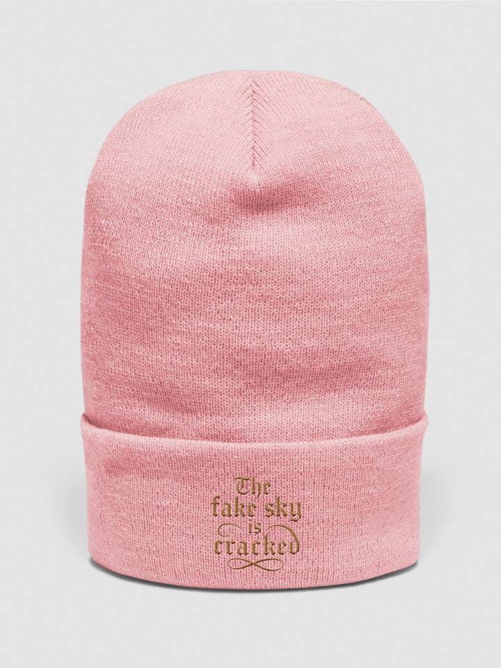 🧢 "The Fake Sky Is Cracked" Beanie – Emspiracy Edition product image (2)