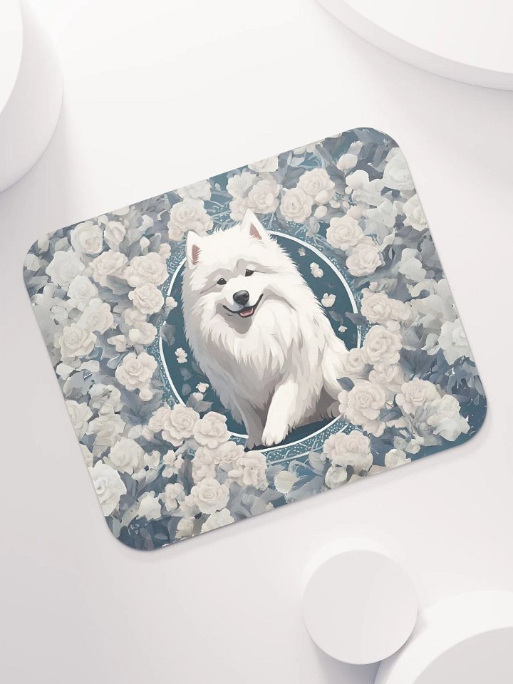 Floral Samoyed Mouse Pad product image (2)