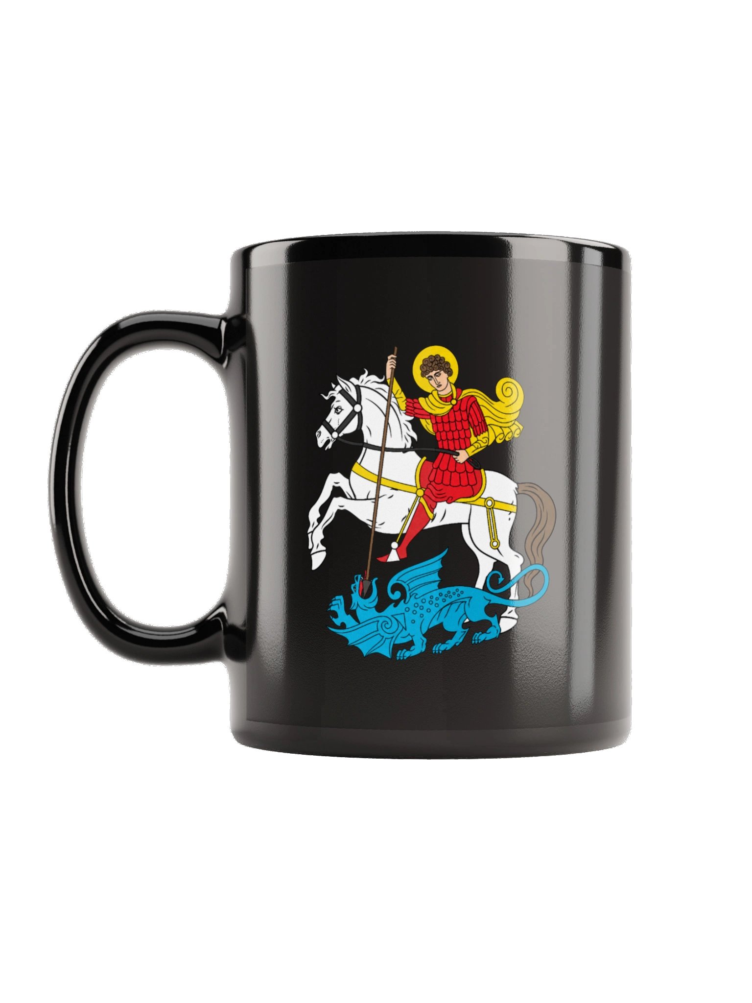 Saint George and the Dragon Black Mug product image (2)
