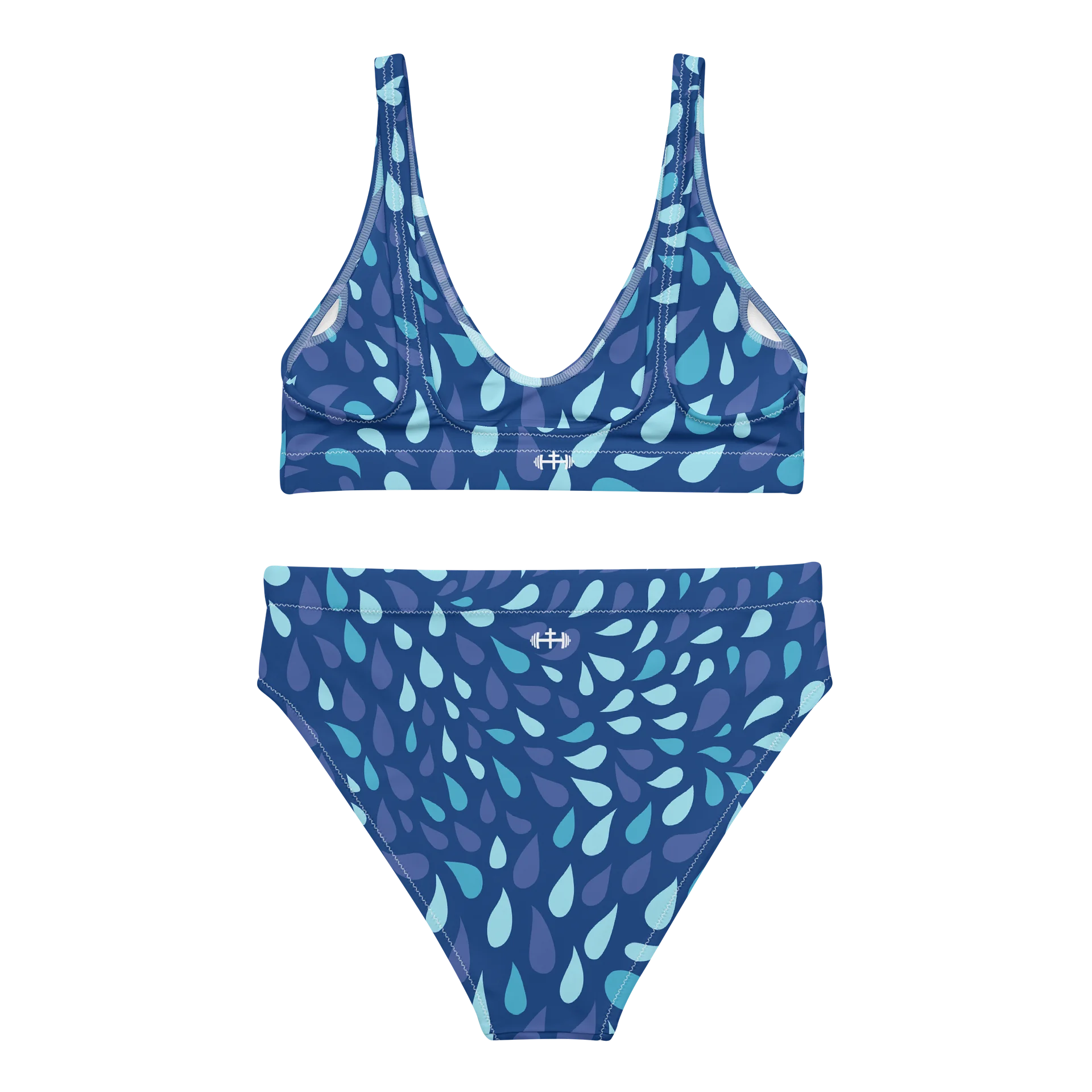 His House Womens High Waisted Bikini Set - Blue Wave product image (6)