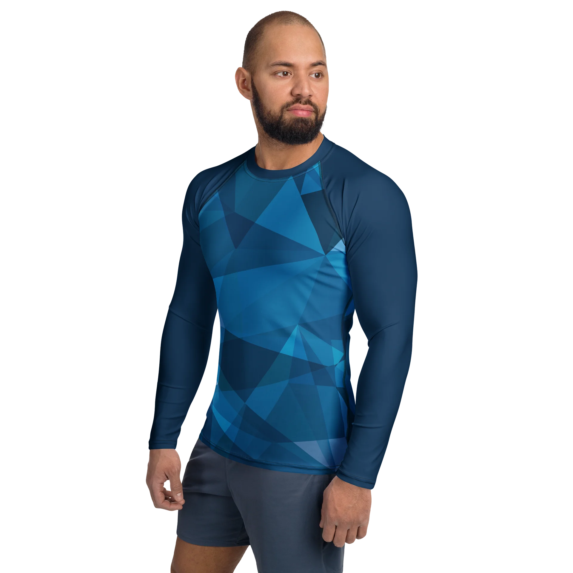 Blue Geometric Rash Guard product image (3)