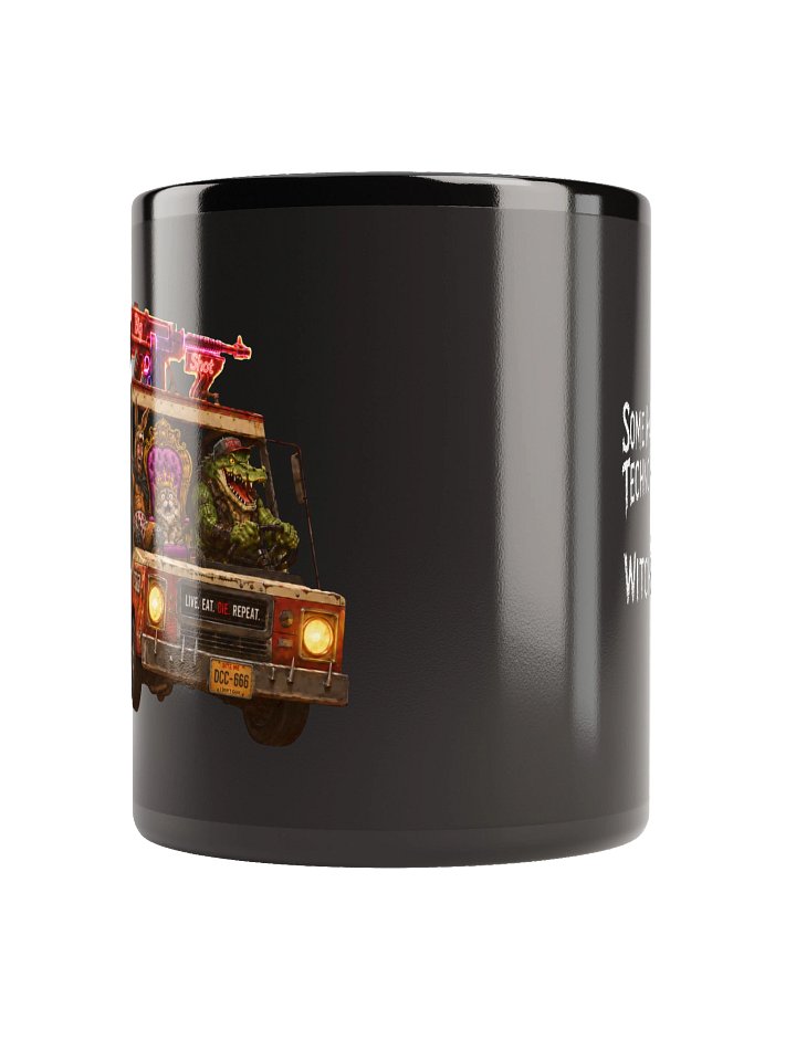 A Parade of Horribles Inspired Monster Food Truck Black Coffee Mug | Original DCC Fan Art product image (3)