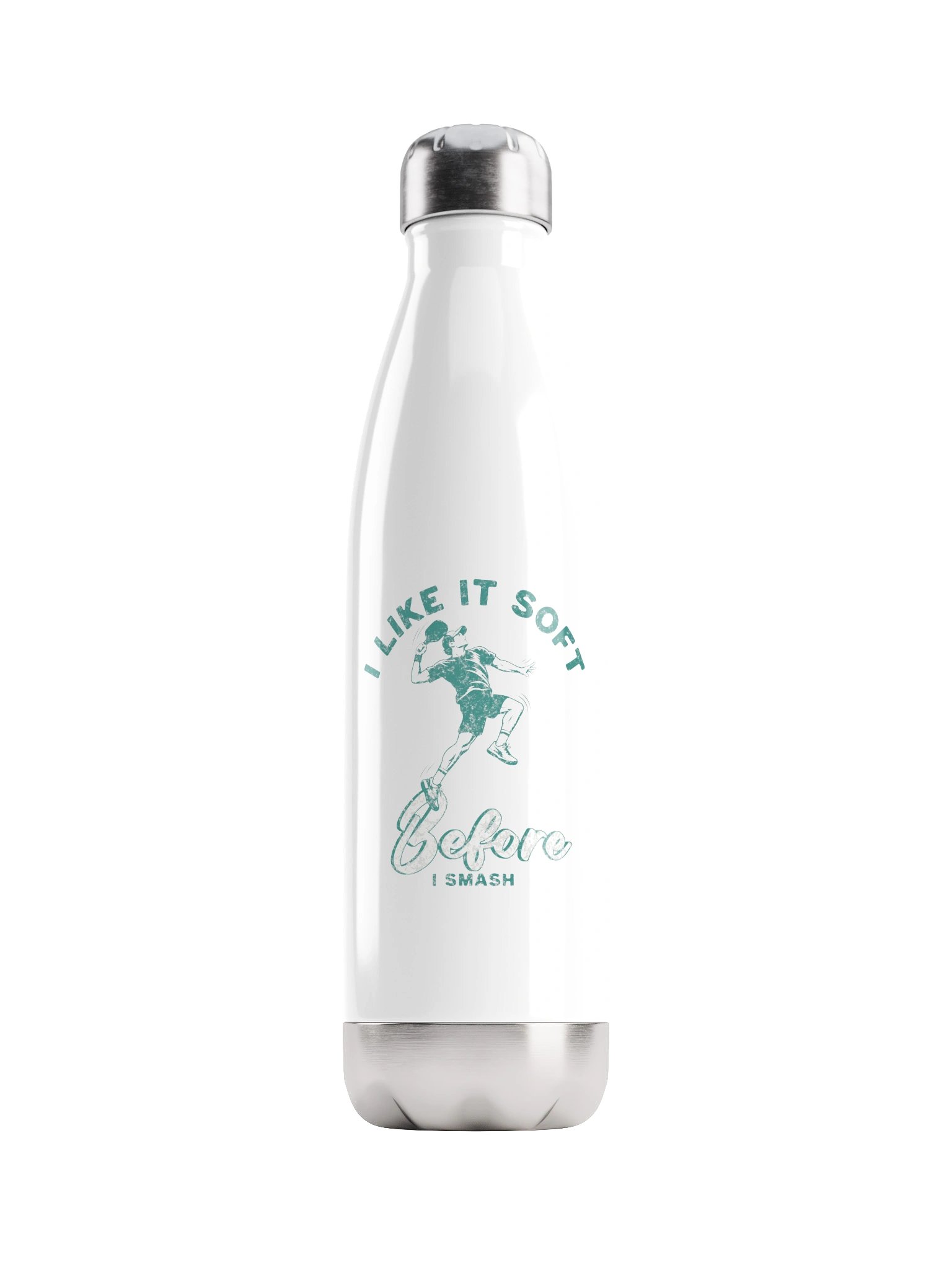 I Like It Soft Before I Smash Water Bottle – Adult Humor Pickleball Water Bottle product image (1)