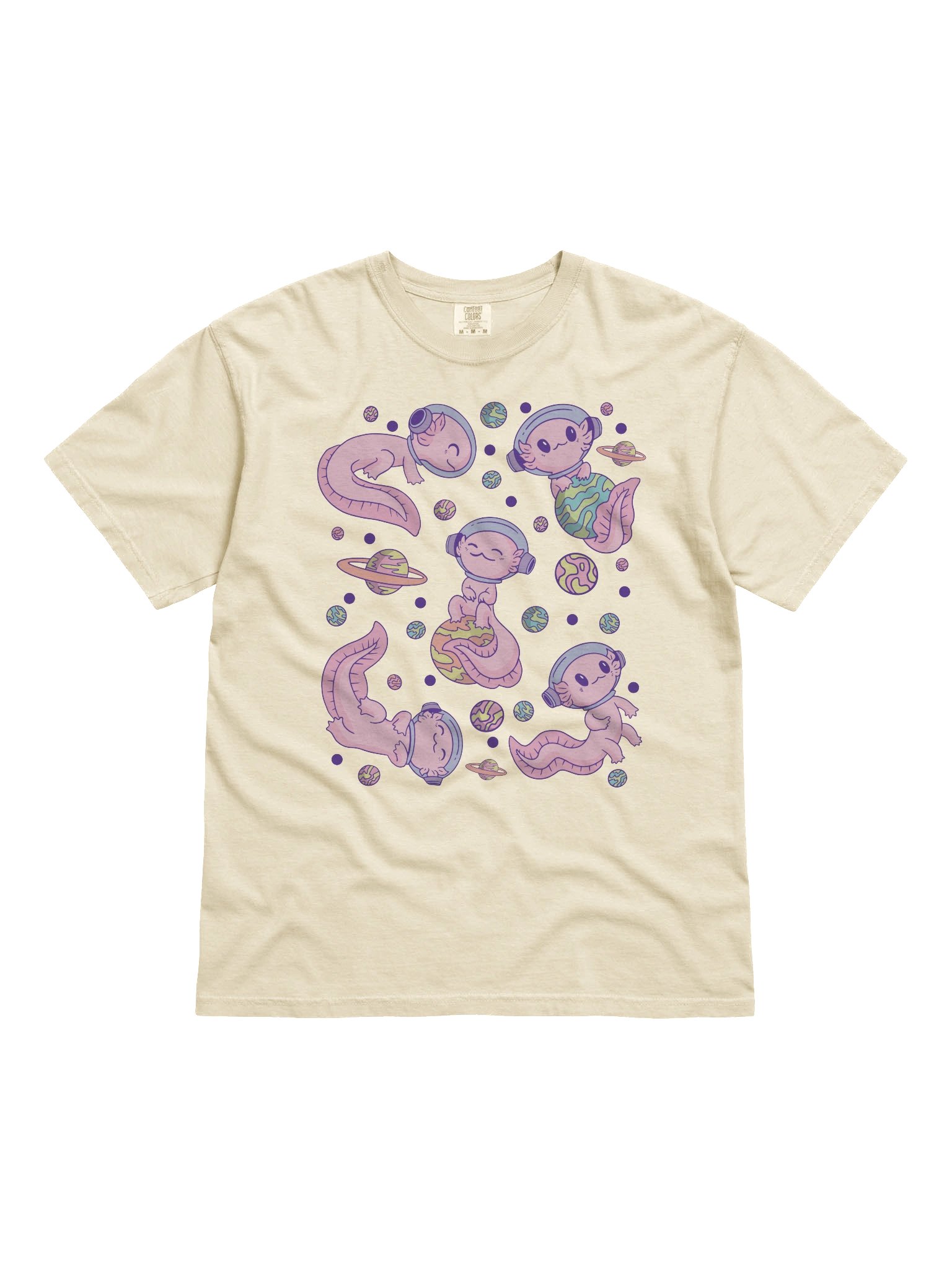 Space Axolotl Shirt – Cute Kawaii Axolotl Astronaut Graphic Tee, Cosmic Animal Design product image (41)