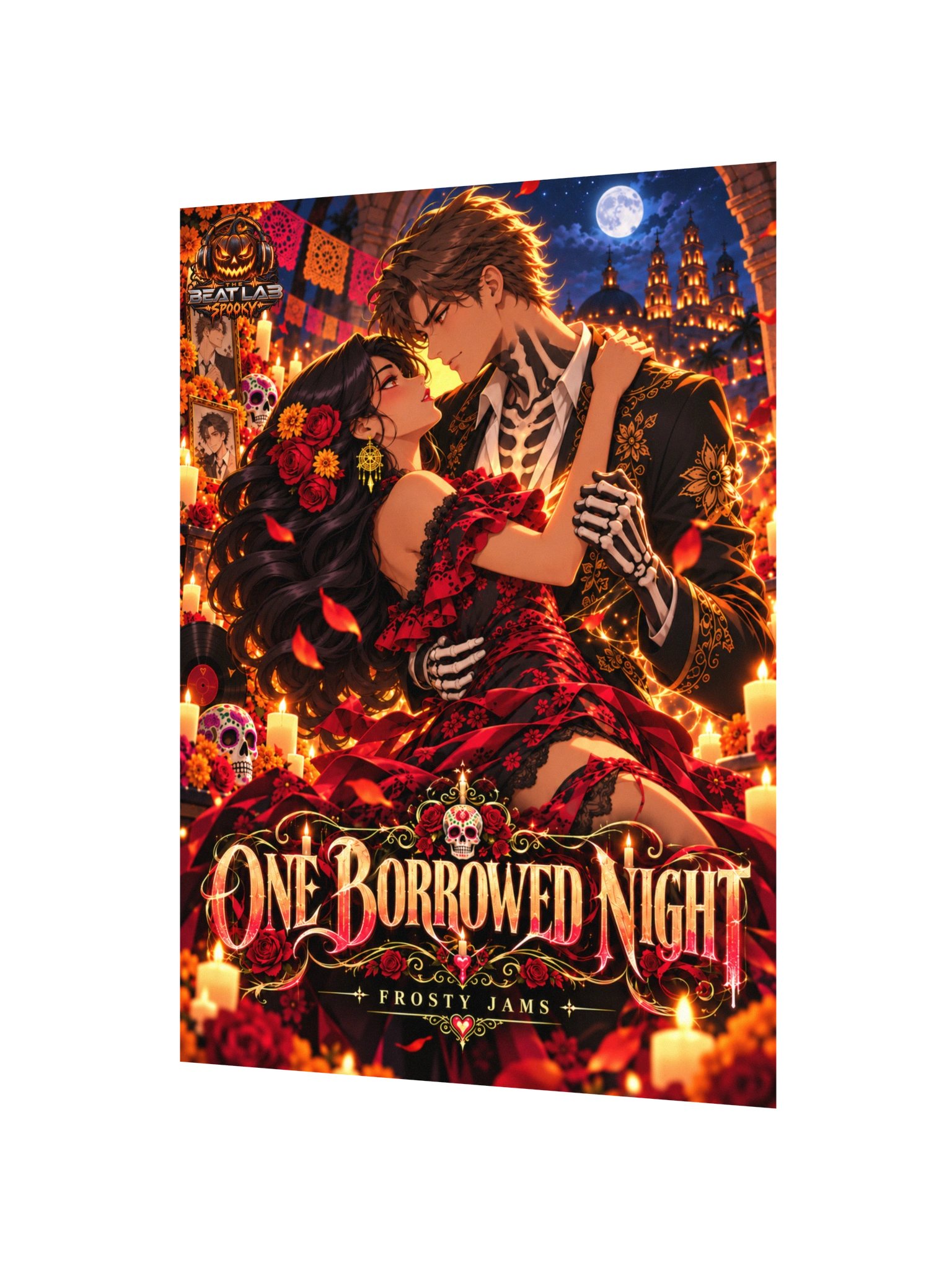 One Borrowed Night 🌹 | Gothic Día de los Muertos Anime Poster product image (4)