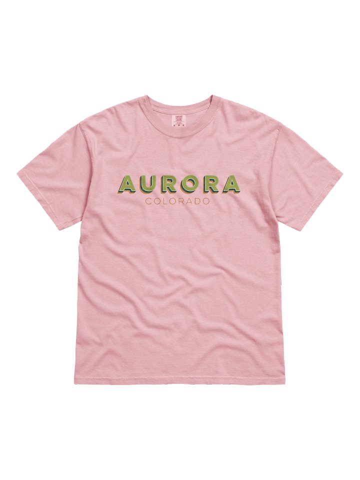 Aurora CO T-shirt (Green Letters) product image (4)