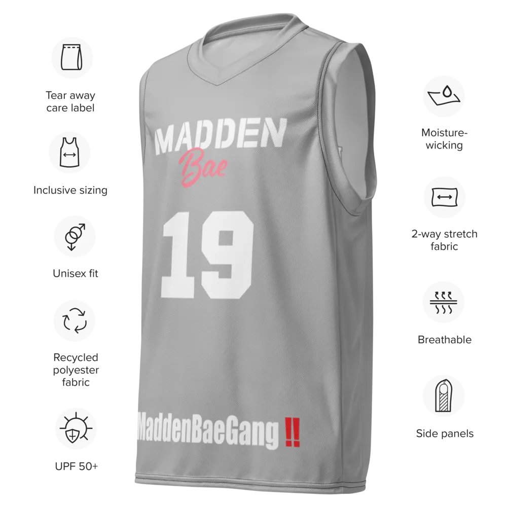 Madden Bae Jersey 👨‍🎨 (Gray + White Logo) product image (8)