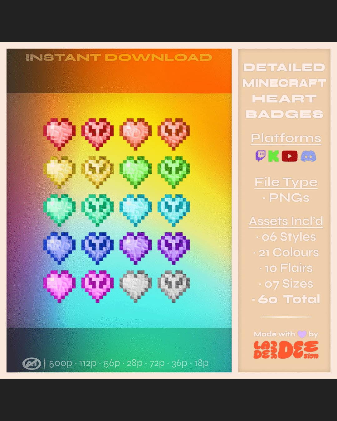 MC Detailed Heart Badges product image (3)