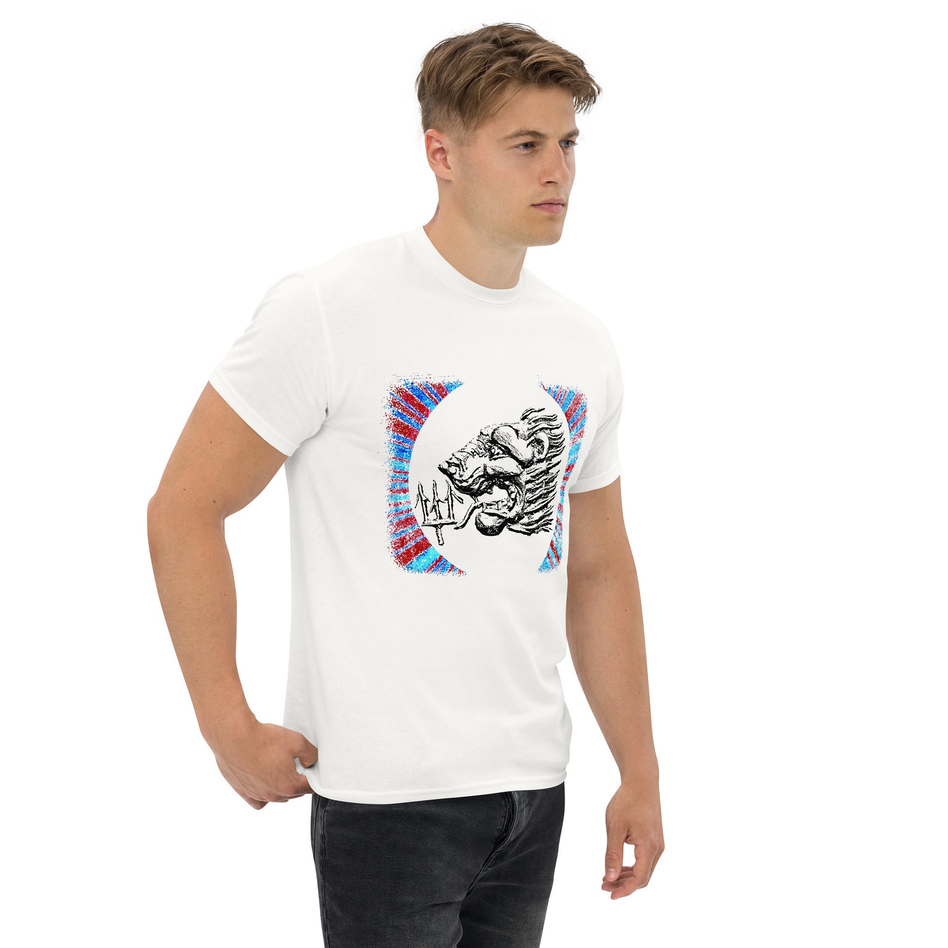 Roaring Lion and Trident Ancient Greek Art 2nd Century BC, T-Shirt product image (5)