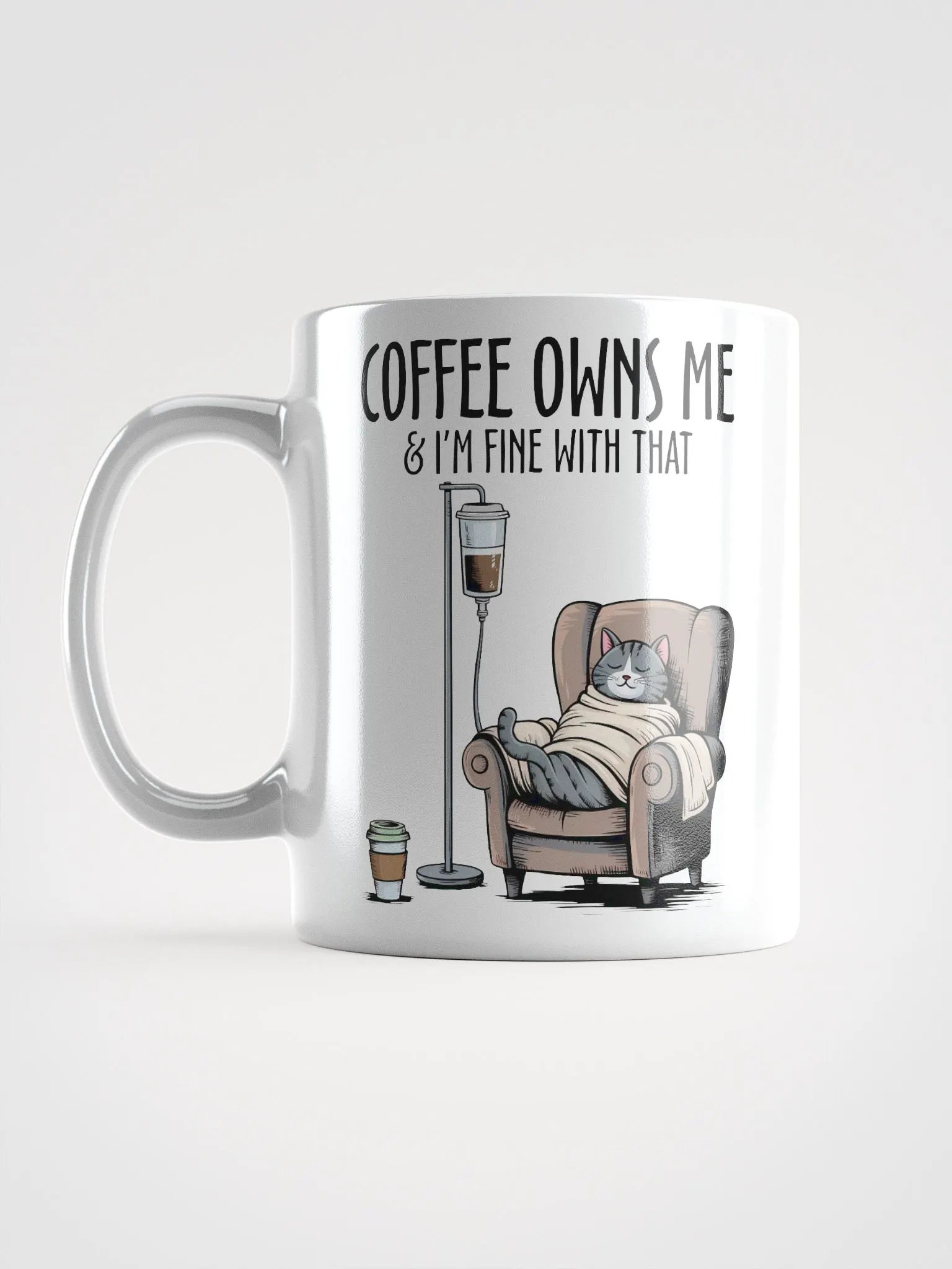 Cozy Cat Coffee Owns Me Mug product image (6)