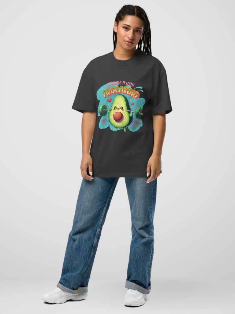 Crushing it with AVOcardio Oversized Faded T-Shirt product image (4)