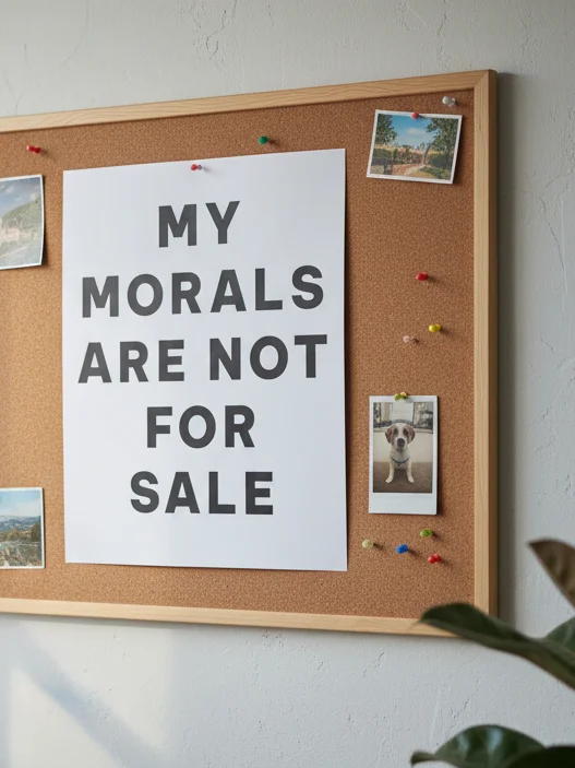 My Morals Are Not For Sale – Protest Wall Art Print product image (2)