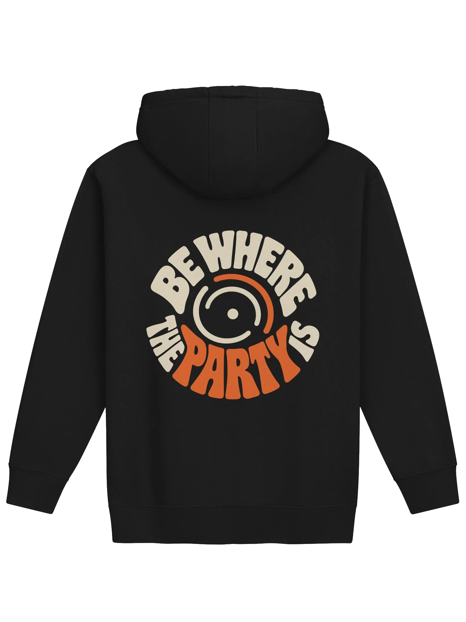 Fantasm Party Record Premium Hoodie, Black, Back view