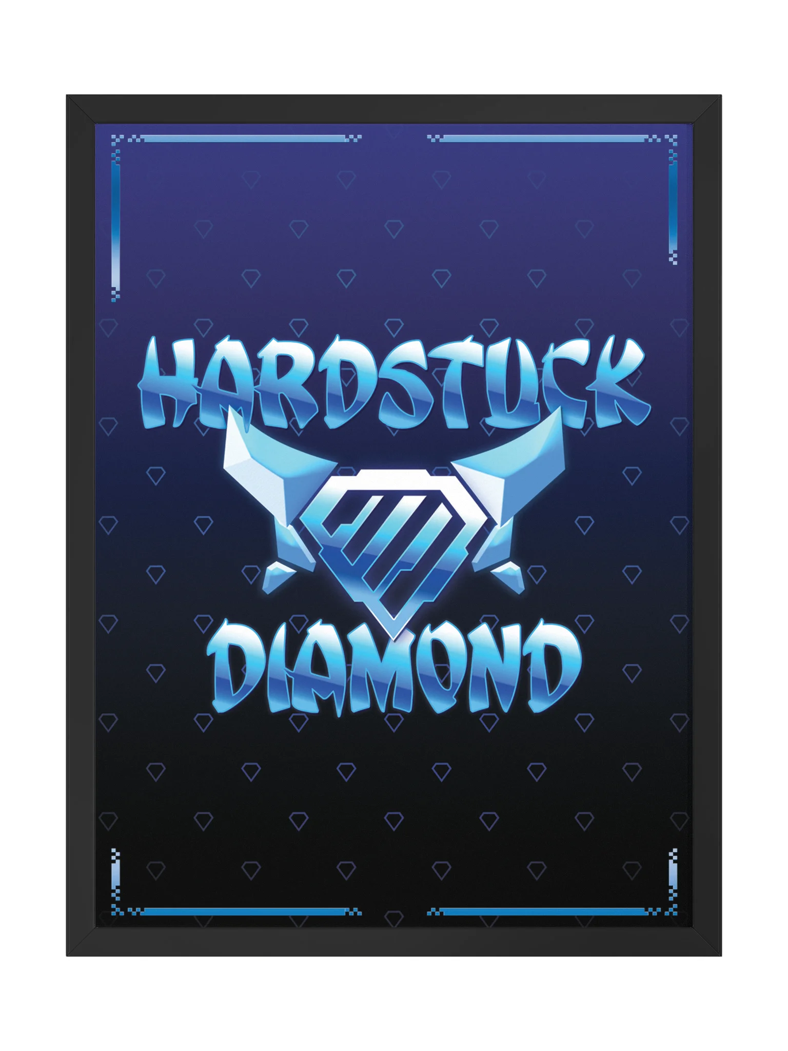 Hardstuck Diamond Framed Poster (Black) product image (1)