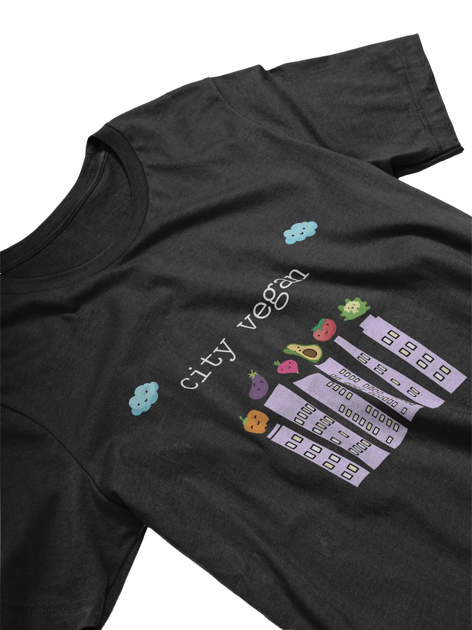 “City Vegan” Unisex Black T-Shirt product image (3)