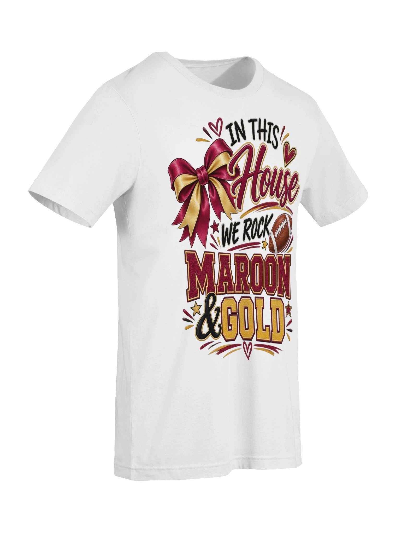 In This House We Rock Maroon & Gold Tee product image (25)
