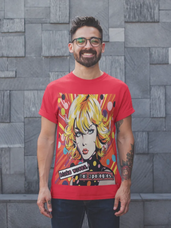 Make Waves Not Apologies Pop Art Graphic Tee product image (7)