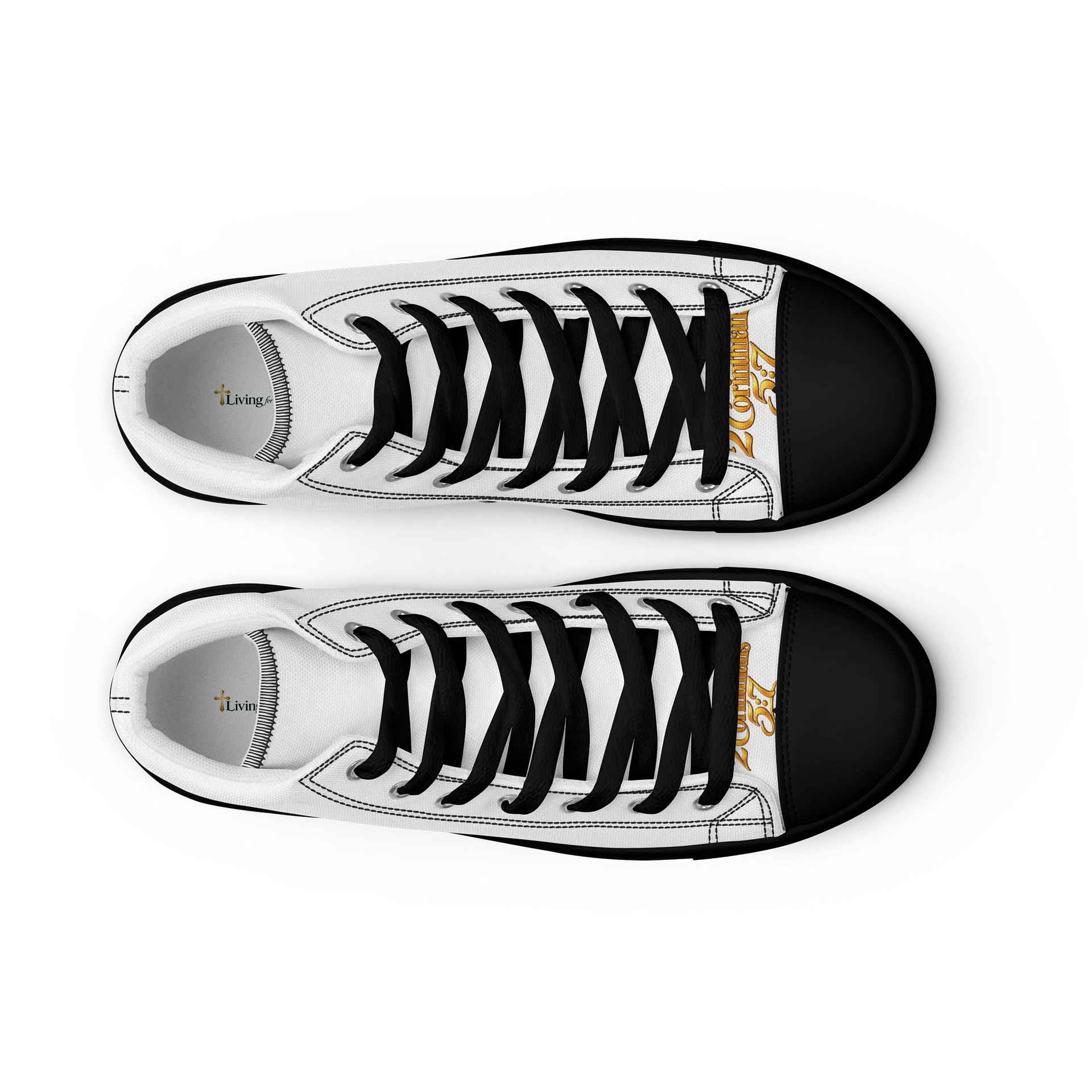 Walk by Faith Women’s High-Top Sneakers – 2 Corinthians 5:7 product image (9)