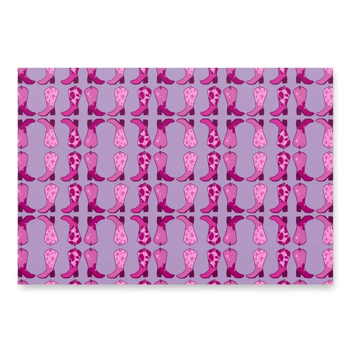 Pretty In Pink Boots Wrapping Paper product image (2)