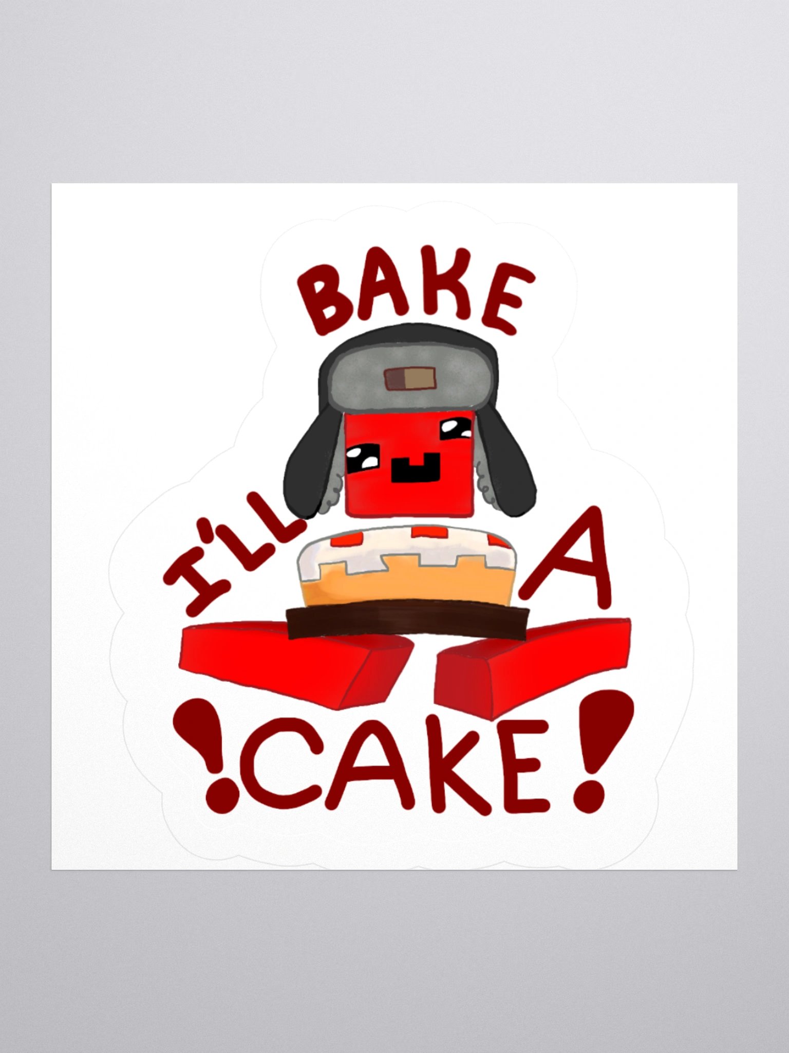 Bake A Cake Cartoon Sticker product image (1)