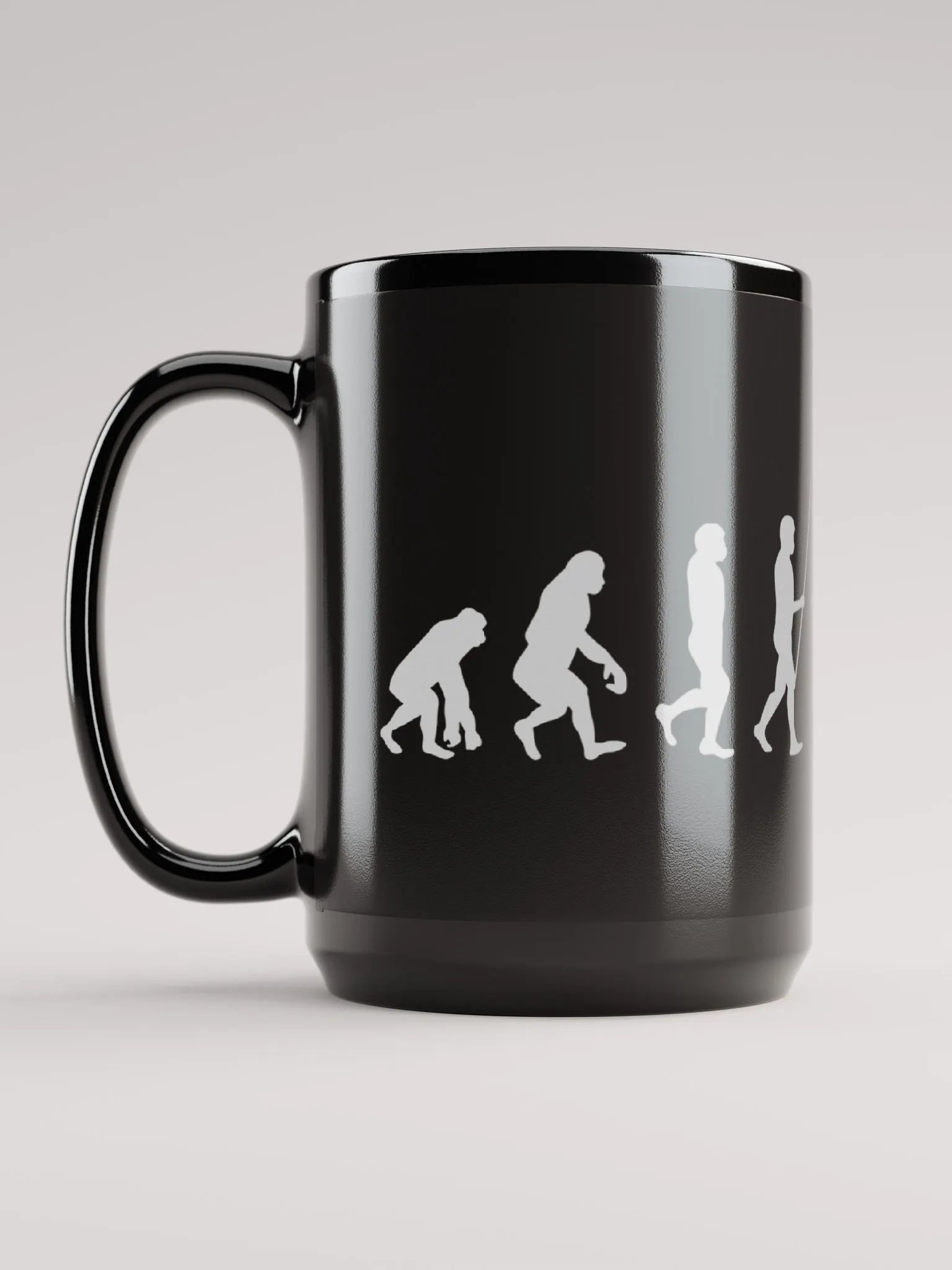Devolution of Man, 15 oz Black Ceramic Mug product image (6)