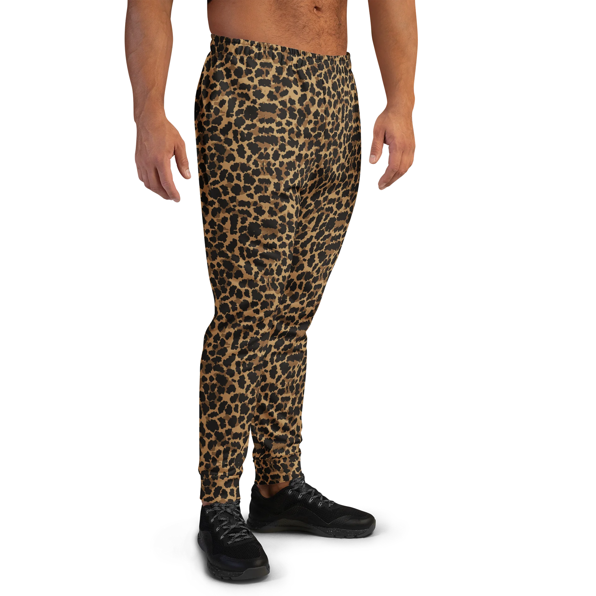 Comfortable Men's Joggers with Brown Leopard Print product image (4)
