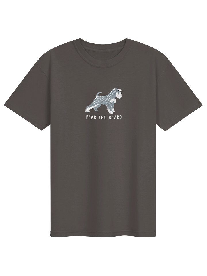 Fear the Beard T-Shirt(Embroidered) of a Miniature Schnauzer(Salt & Pepper) product image (9)