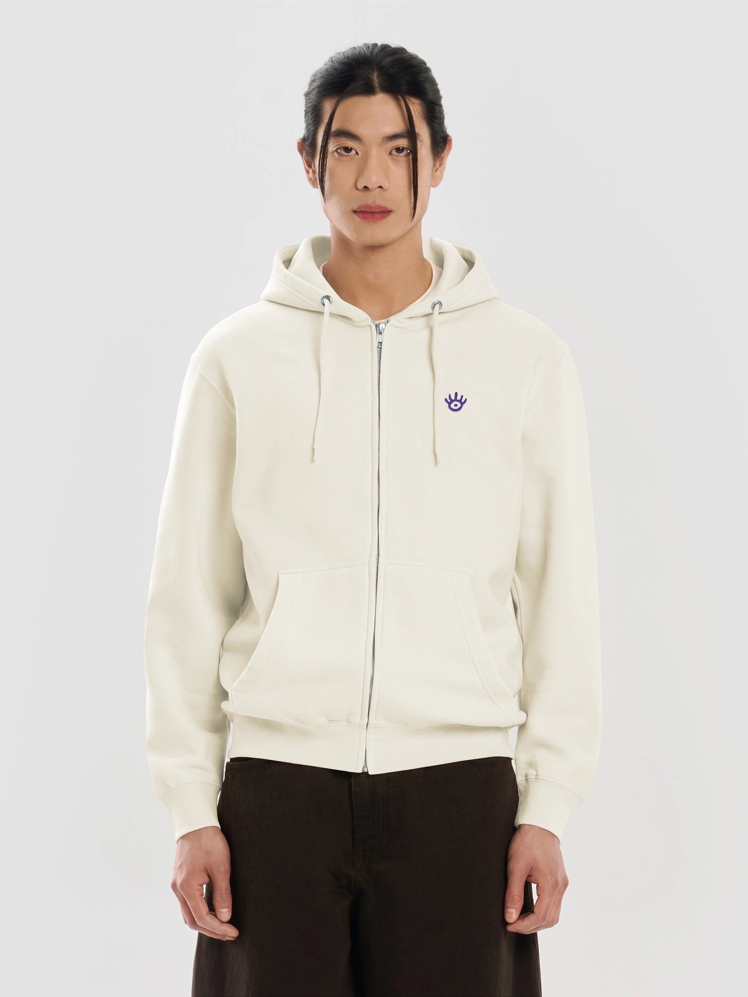"eye" zippper hooodie (embroidered) product image (5)