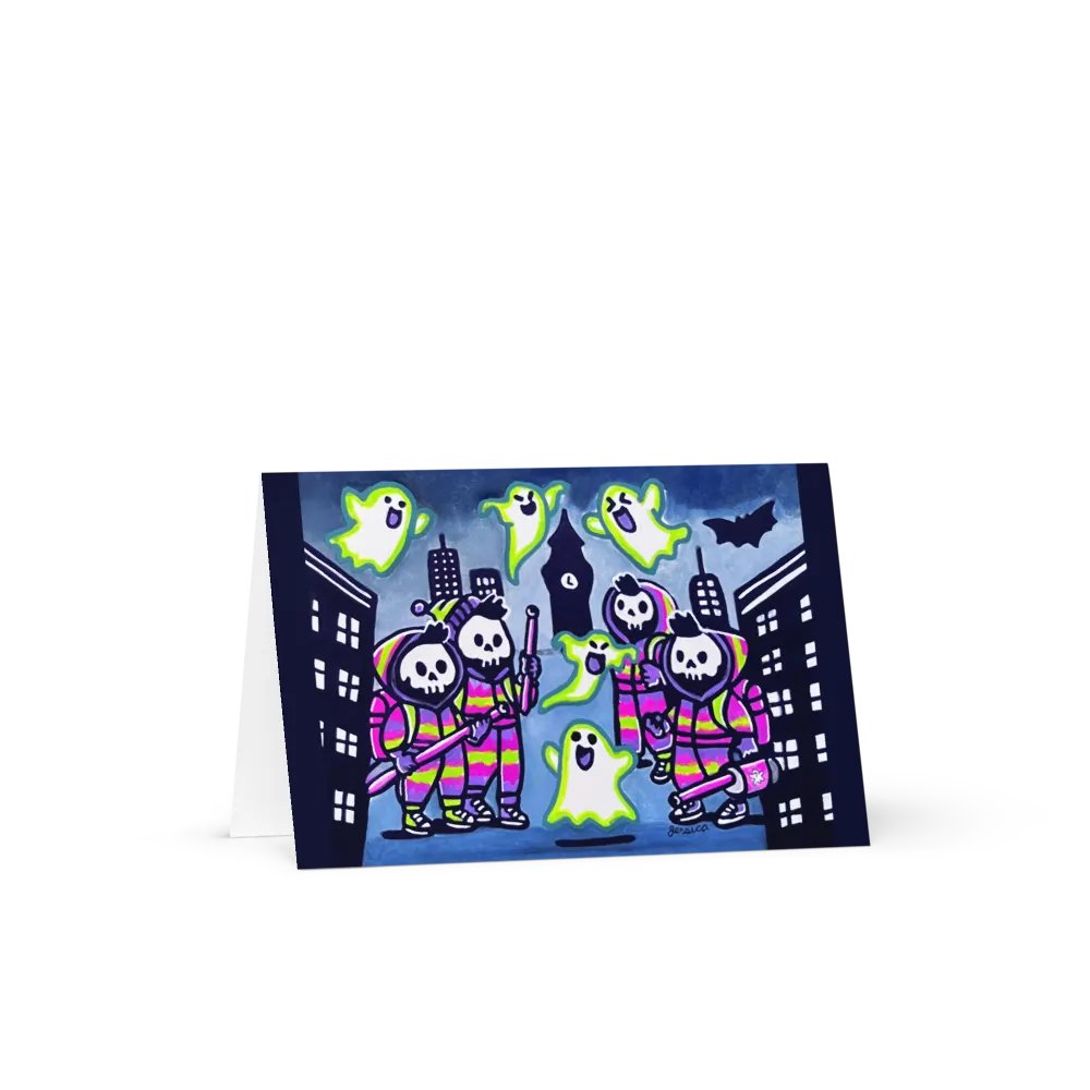 Ghostly Pursuit Greeting Card product image (1)