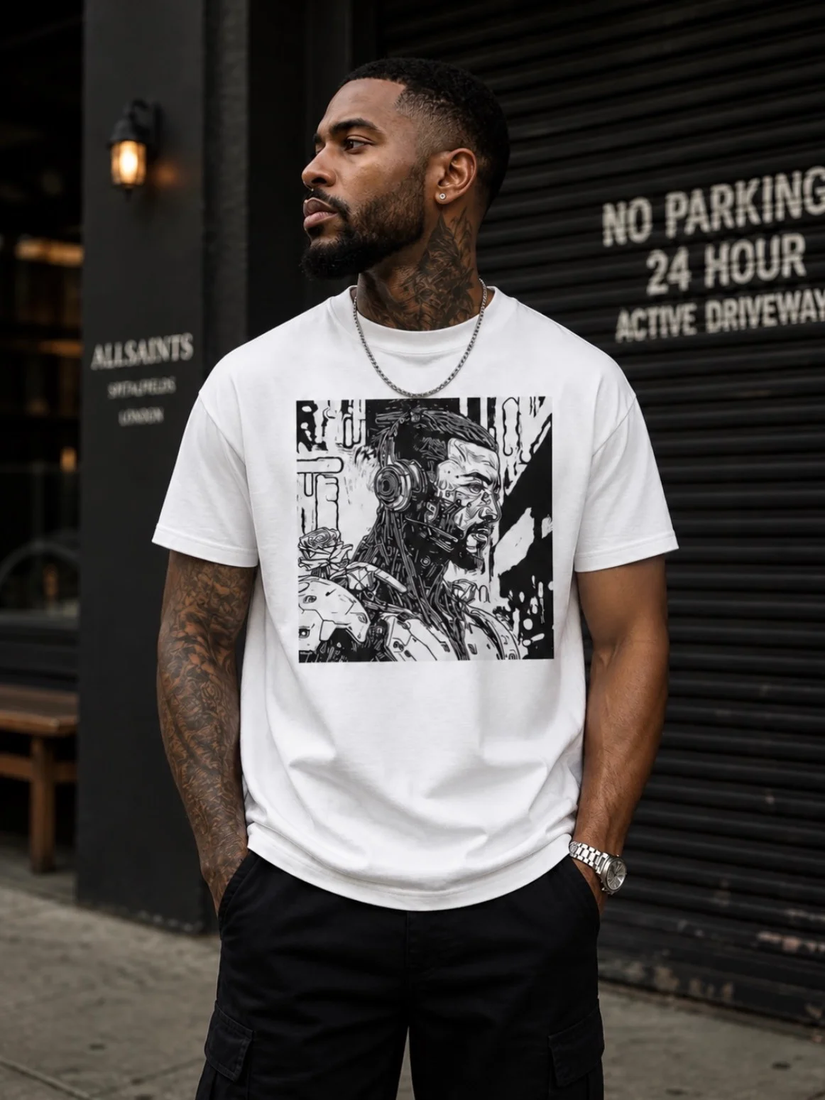 Cyber Serenity Tee - Graphic Tshirt