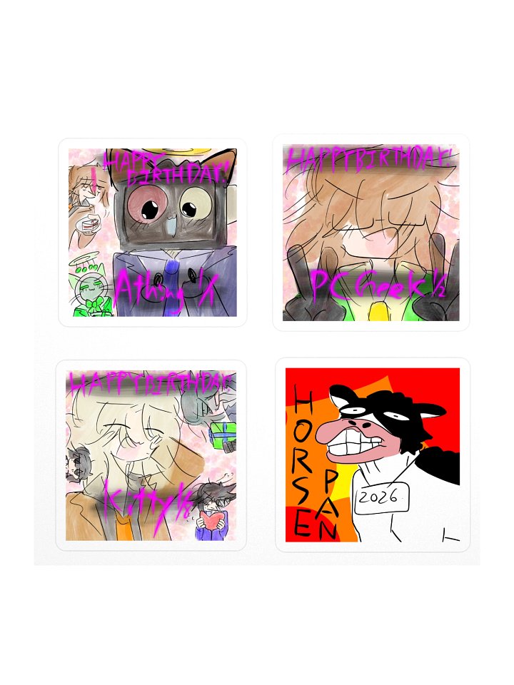 2026 Birthday and HORSEPAN sticker product image (1)