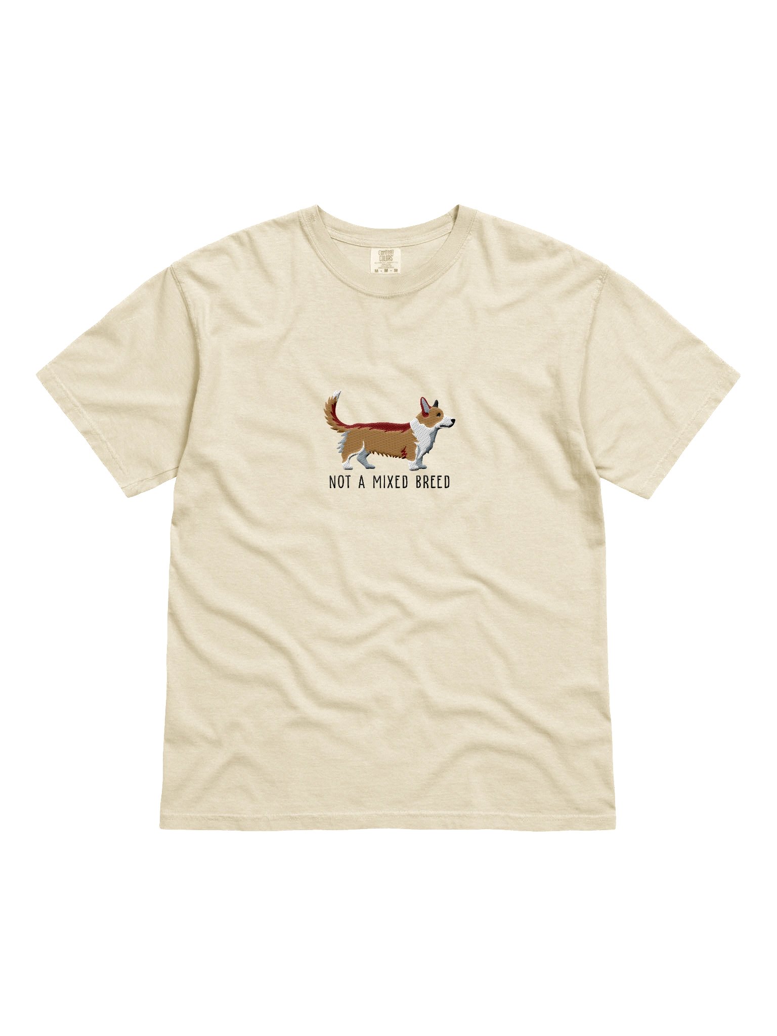 Not a Mixed Breed T-Shirt(Embroidered) of a Cardigan Welsh Corgi(Tan) product image (4)
