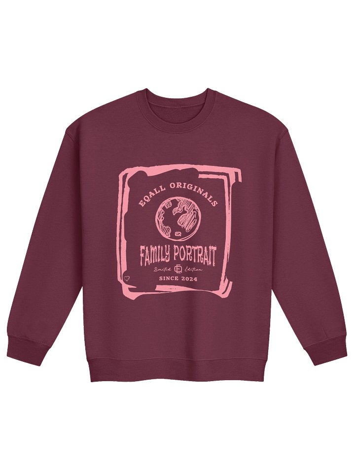 Earth Love_Family Portrait_Unisex Gildan Crewneck Sweatshirt EQALL® Originals_Salmon product image (1)