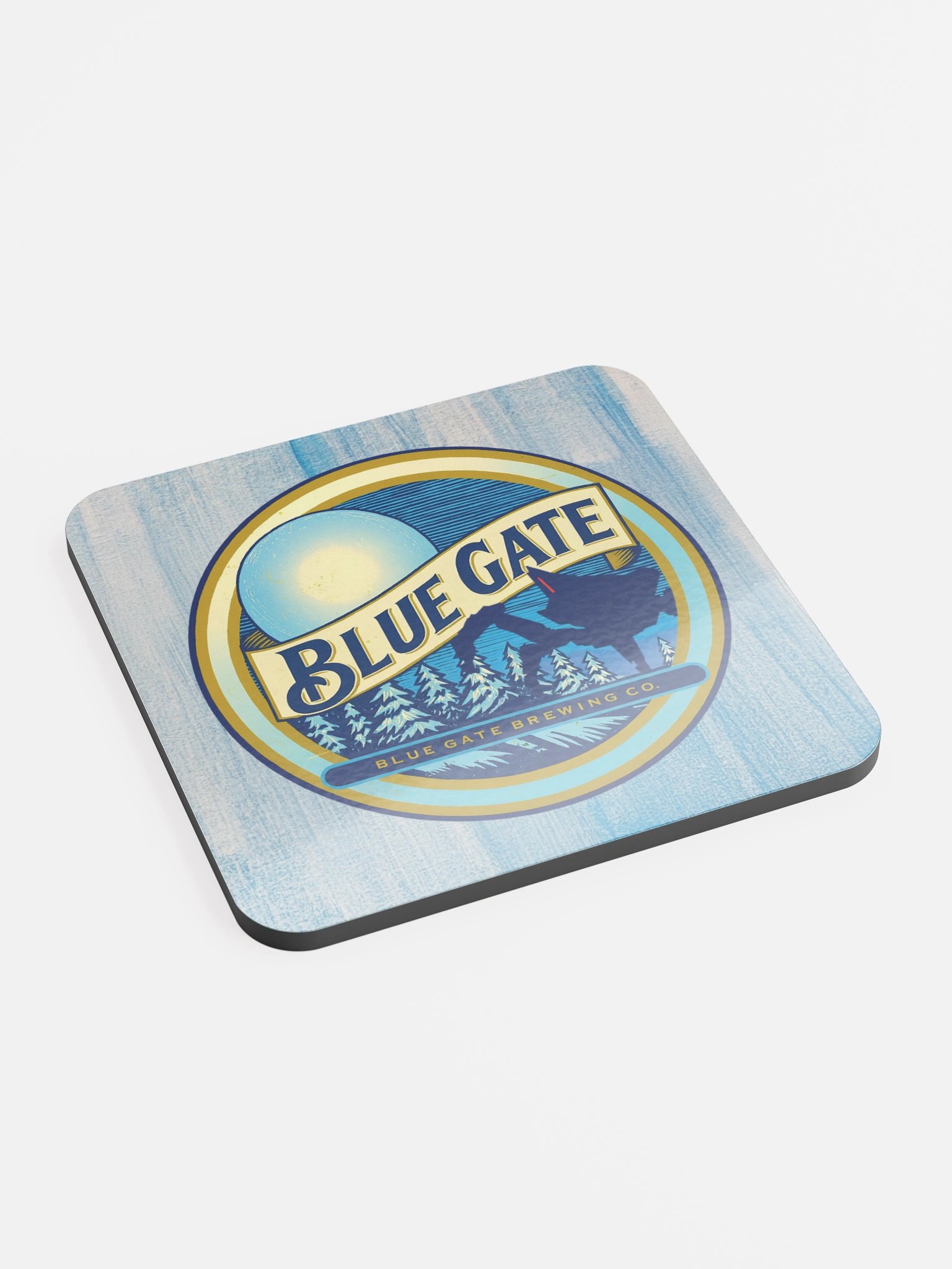 Blue Gate Glossed Cork Coaster product image (2)