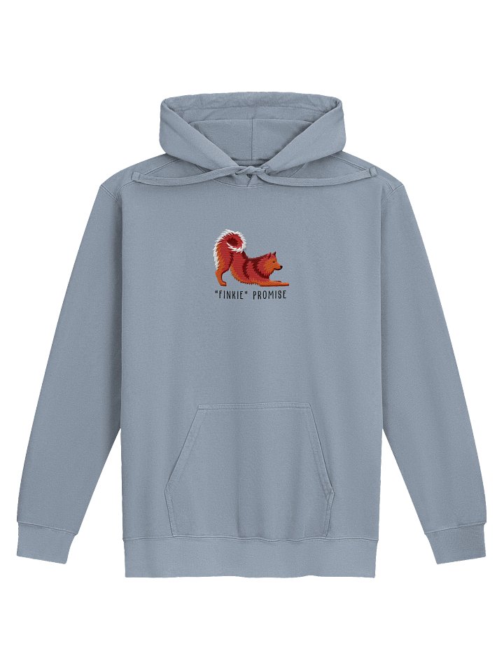 Finkie Promise Premium Hoodie (Embroidered) of a Finnish Spitz(Red) product image (5)