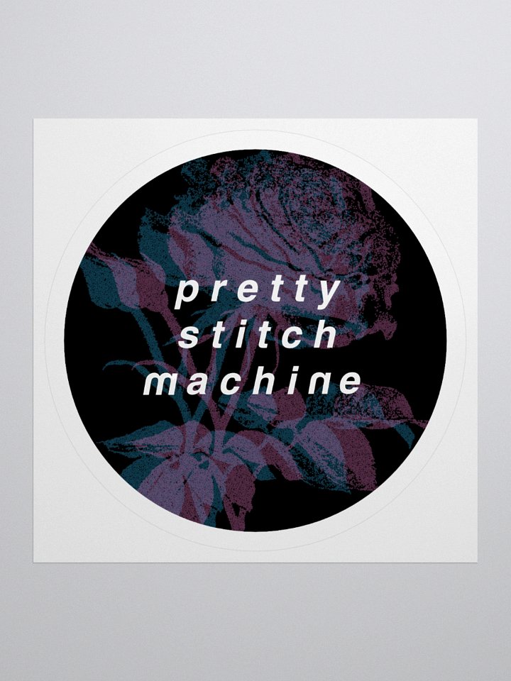 prettystitchmachine Round Logo Sticker product image (3)