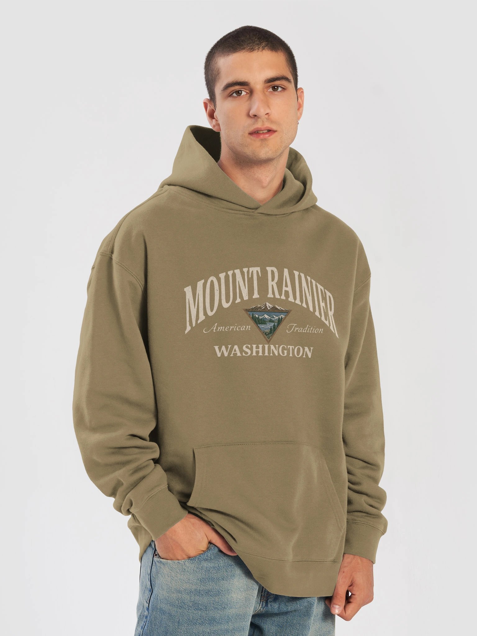 Mount Rainier Washington Vintage Hoodie product image (8)