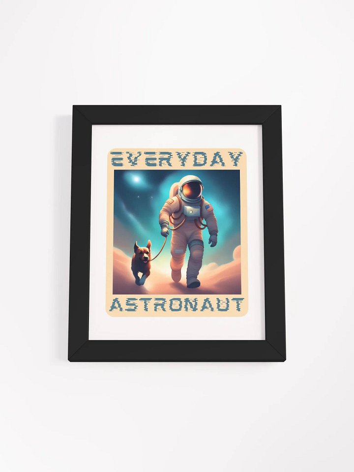 Everyday Astronaut Walking the Dog Framed Poster product image (15)