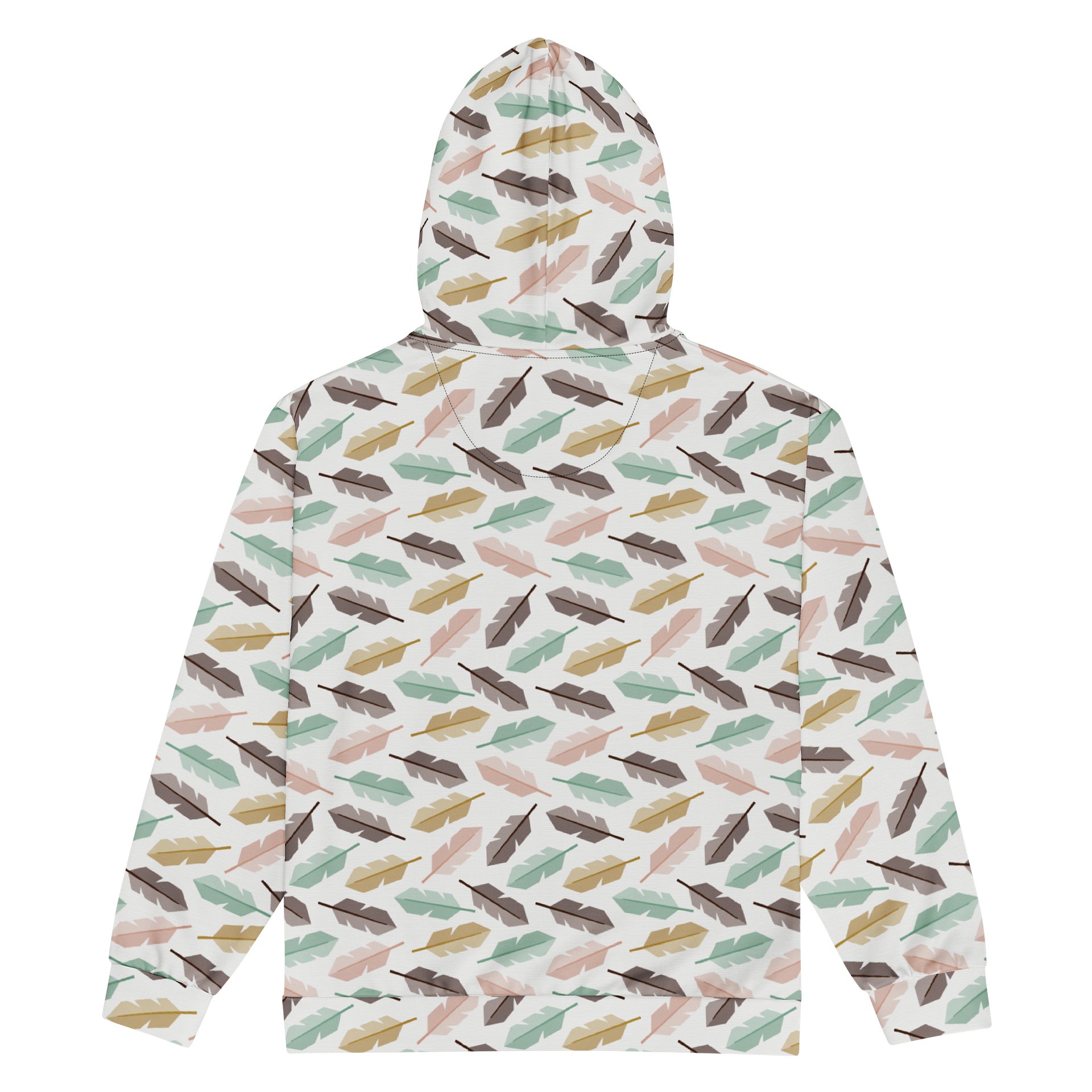 Mid-Century Modern Feathers Recycled Unisex Zip Hoodie product image (2)