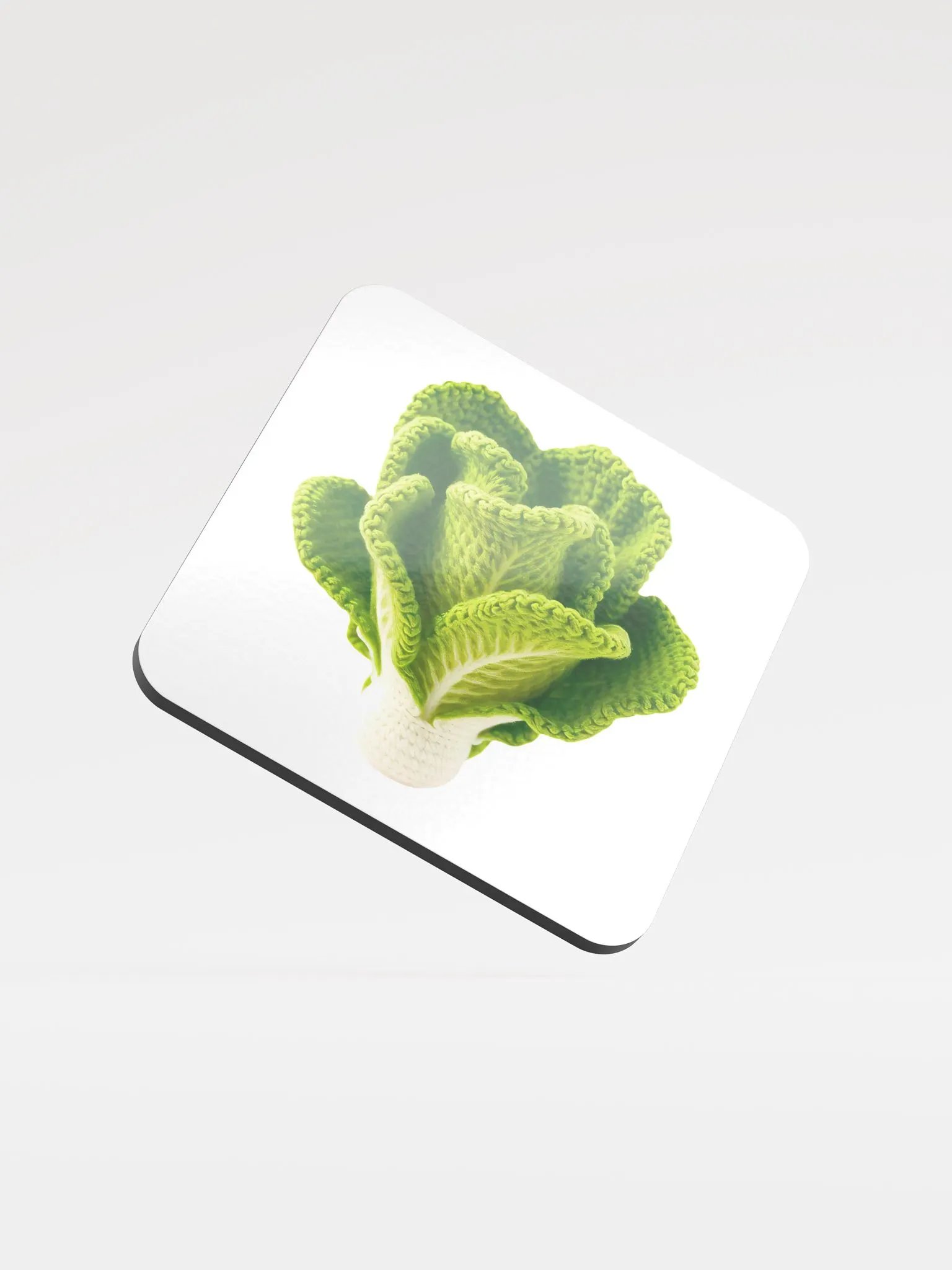 CozyAvocado Glossed Cork Coaster Lettuce #2 product image (1)