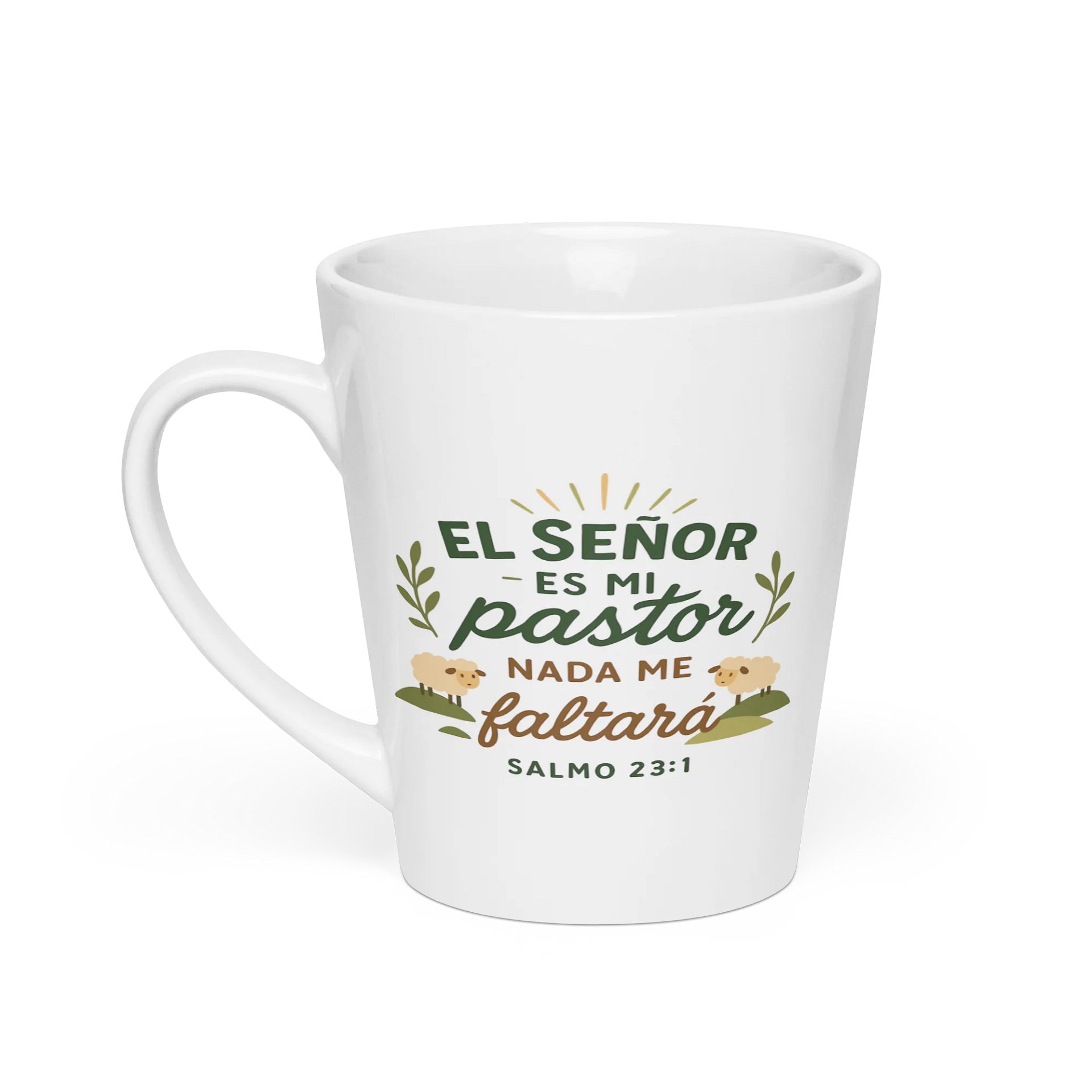 Latte Mug – “El Señor es mi Pastor” – Spanish Christian Design product image (1)