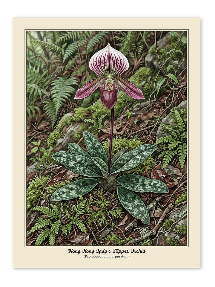Hong Kong Lady's Slipper Orchid Poster product image (1)