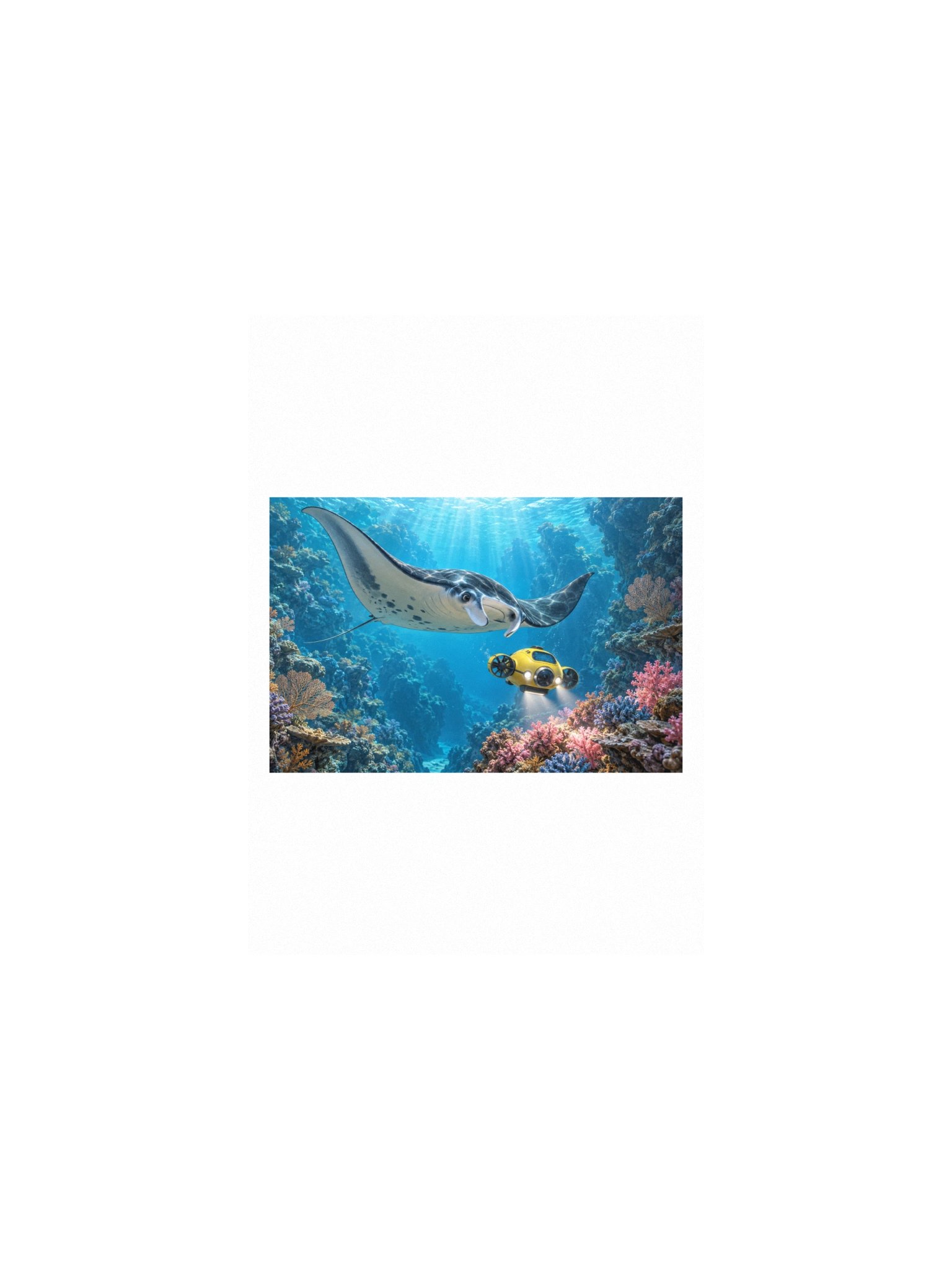 Manta Mapping Small Art Print product image (1)