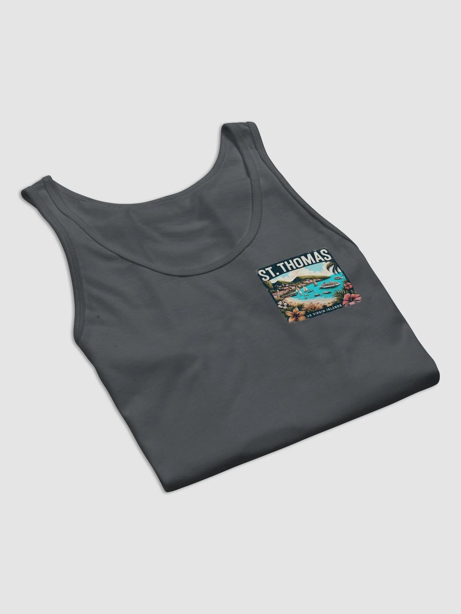 ST THOMAS US VIRGIN ISLANDS TANK TOP, SMALL PRINT FRONT, LARGE PRINT BACK product image (69)
