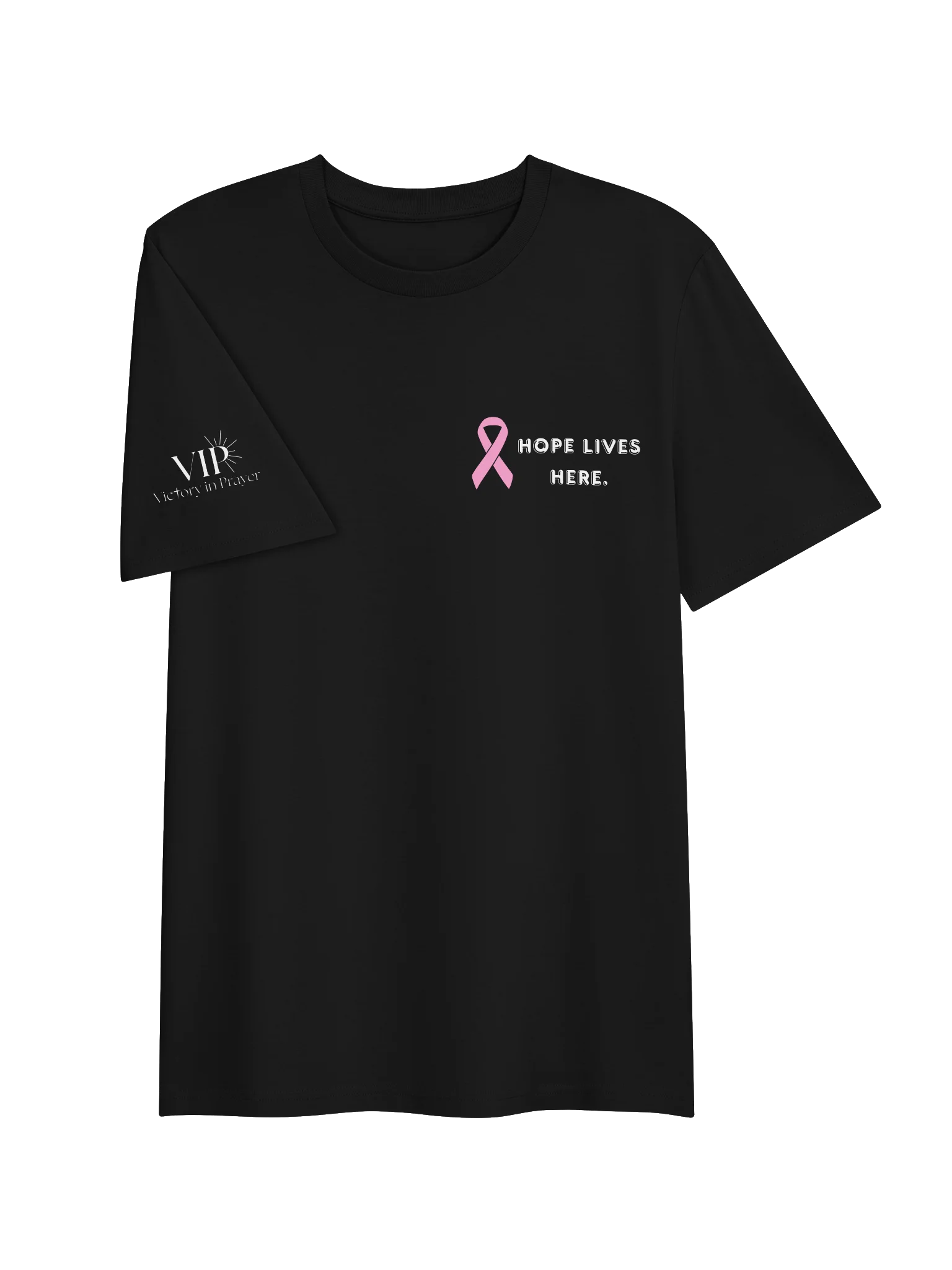 VIP Breast Cancer Awareness "Hope Lives Here" Unisex T-Shirt product image (3)