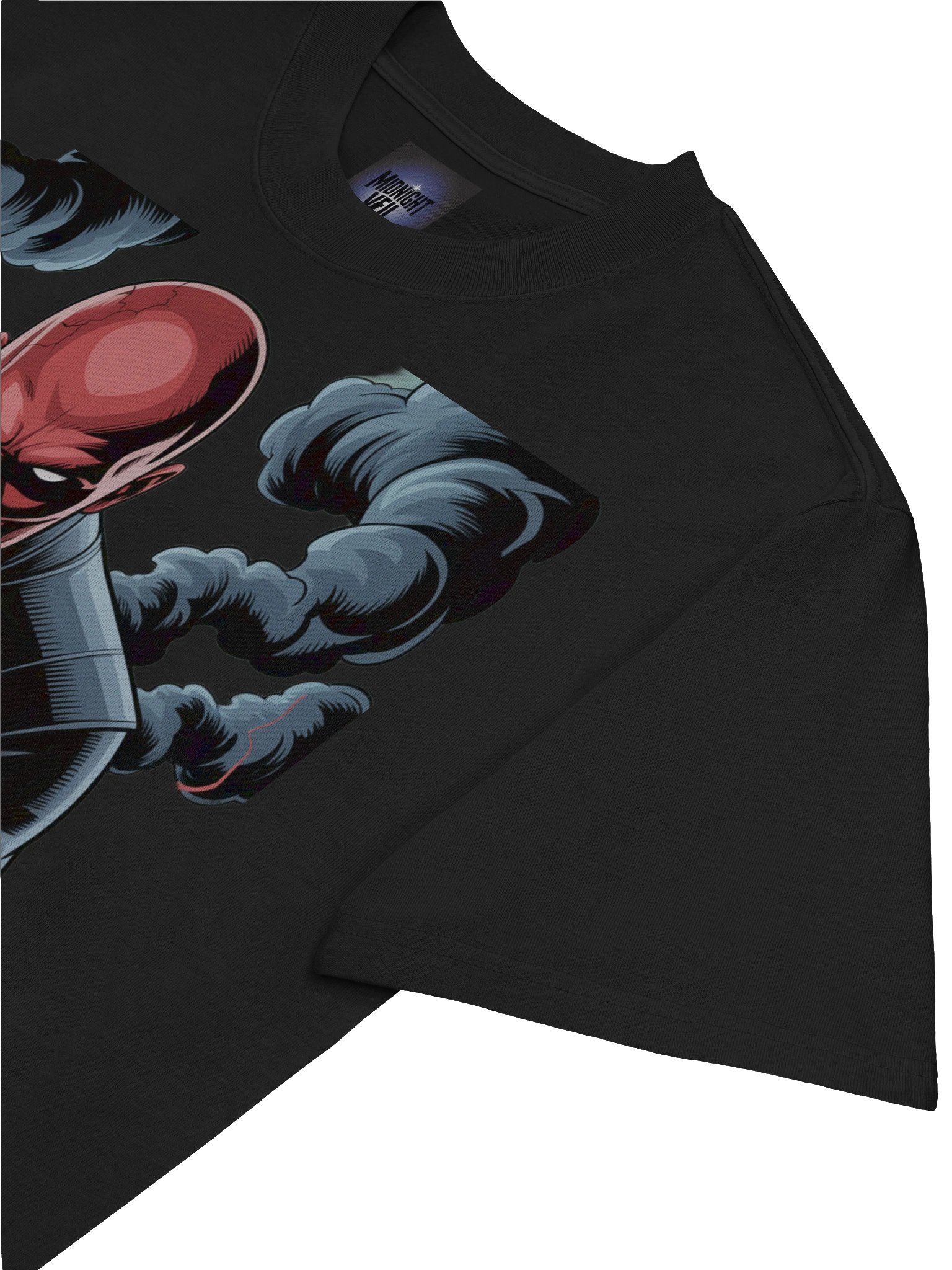 Ethereal Fury: Red Skull Oversized Faded T-Shirt product image (7)