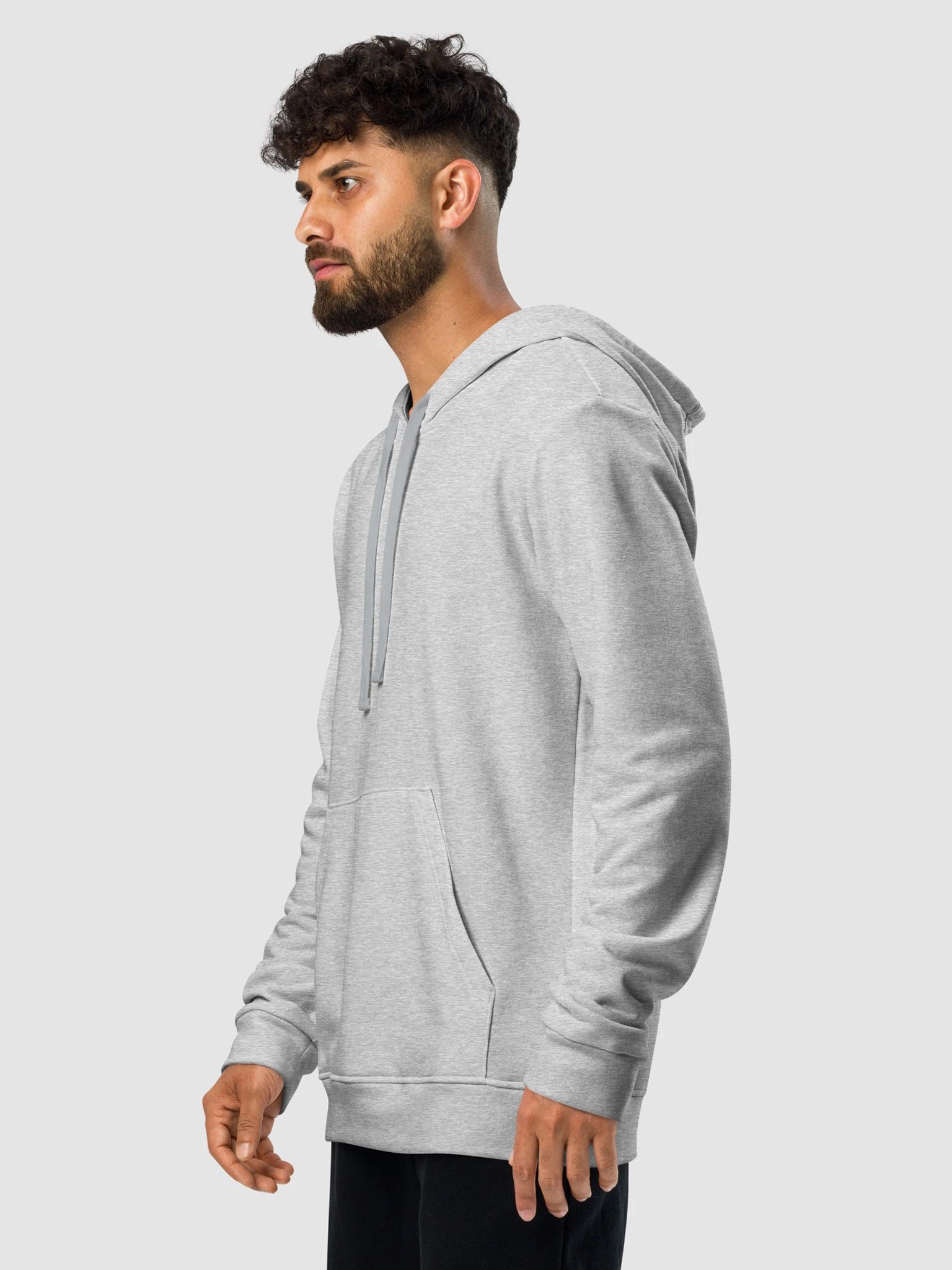 Plain Color Heather Grey Hoodie product image (1)