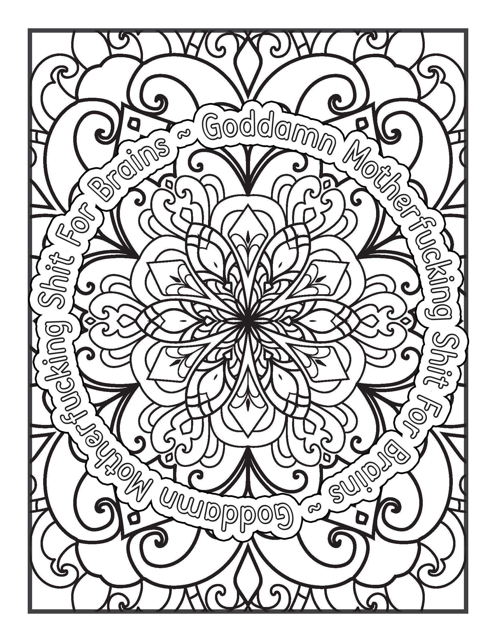 Art & Expletives, The Angry Swears Version- Swear Word Coloring Book for Adults | Printable | Cuss Words | Sweary Phrases | Curse Words product image (3)